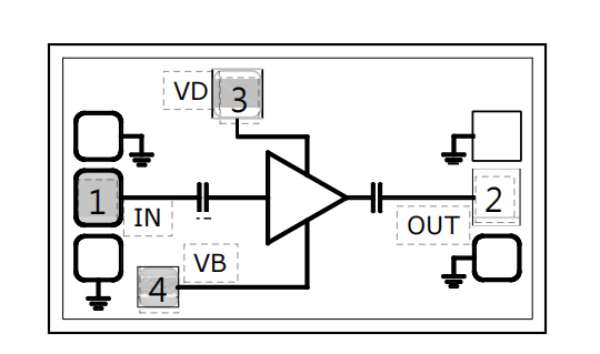 KDA1714 GaAs pHEMT low-noise amplifier functional diagram reference